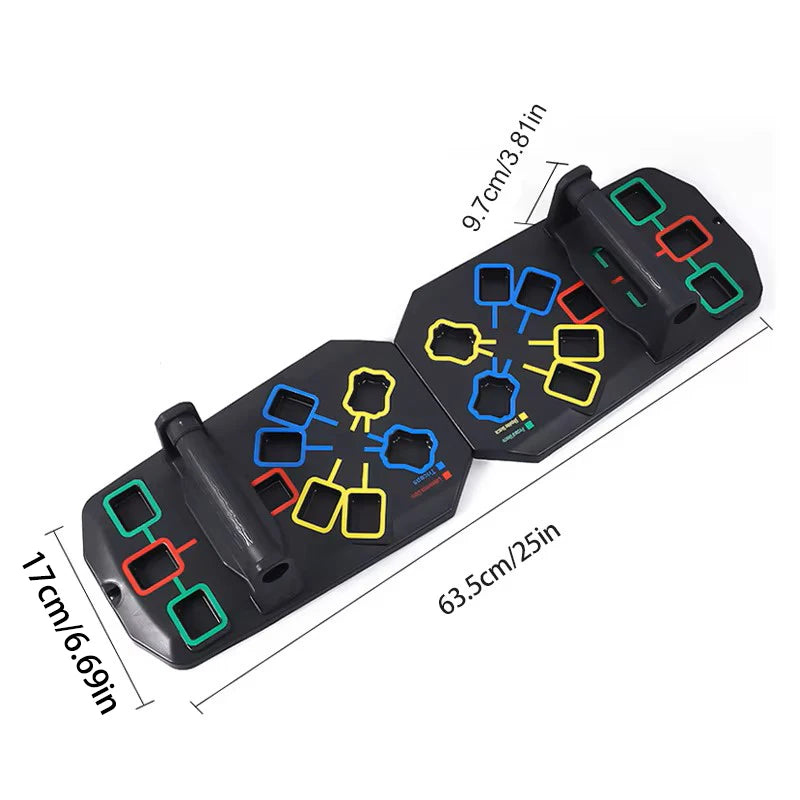 Portable Multifunctional Push-up Board Set With Handles Foldable Fitness Equipment For Chest Abdomen Arms And Back Training