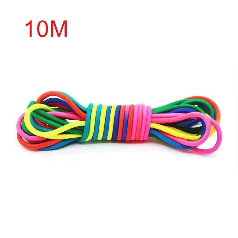 5-10M Super Elastic Jump Rope Endurance Training Fun Exercise Toys Indoor Outdoor Home Group Adjustable Rubber Jump Rope Strap