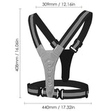 LED Reflective Running Vest Adjustable Elastic Flashing LED High Visibility Reflective Vest Cycling Security Vest for Running an