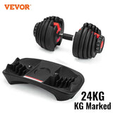 24KG Adjustable Dumbbells Set 2.5KG-24KG Weight Strength Training Fitness Workouts GYM Home Equipment For Exercise Health