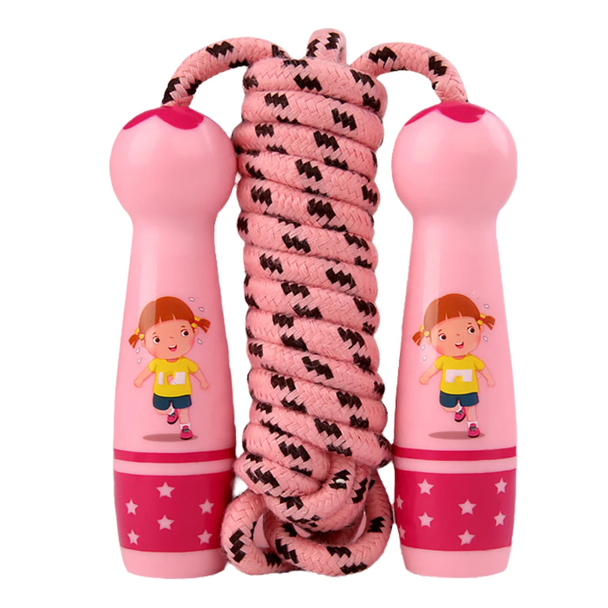 Toddler Jump Rope Wear Resistant Cotton Cord Length Adjustable Soft Skipping Rope With Smooth Handles For Kids Boys Girls