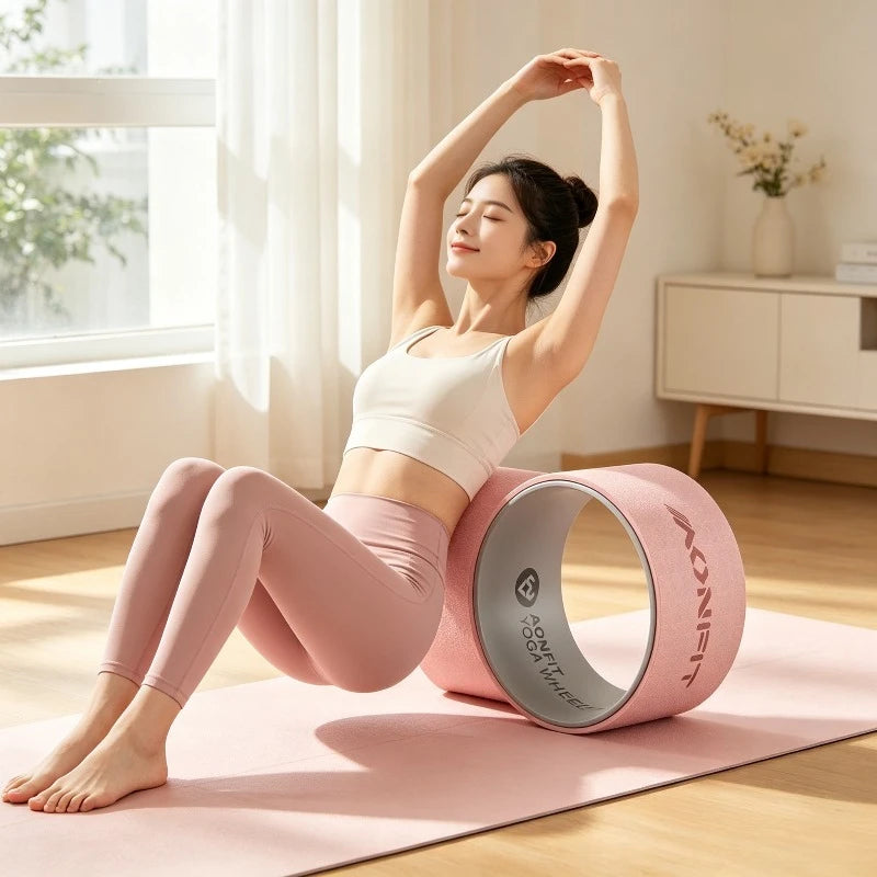 Genuine 19cm Wide Yoga Wheel,Back Bend Large Roll Back Wheel Ring Pilates Ring