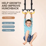 Kids Horizontal Bar with Gymnastic Rings Adjustable Hanging Straps for Indoor Pull-Up Hammock Play Children Fitness Strength Tra