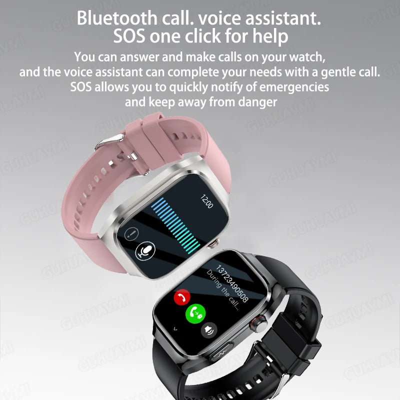 New ECG Smart Watch Men Women, Health Diagnosis, Organ Monitoring, Body Analysis, Blood Pressure, Blood Oxygen, Blood Fat, Uric Acid, Temperature Monitor, Bluetooth Call, Waterproof Fitness Tracker, Sports Smartwatch