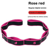 8/10/12 Grid Yoga Stretch Band Flexible Adjustable Digital Resistance Band Multi-stage Stretching Training Belt