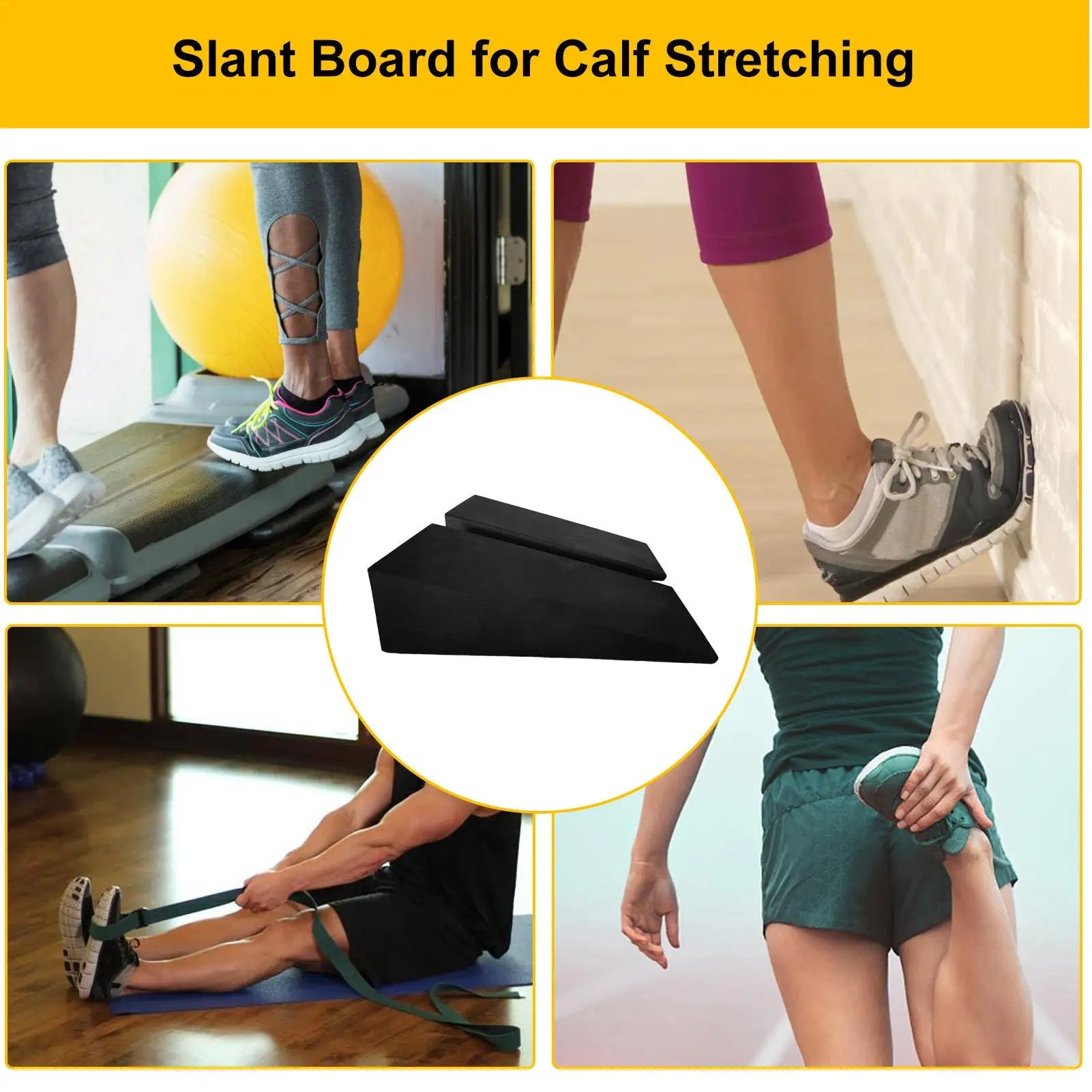 1 Pair Yoga Wedge Blocks EVA Foam Yoga Wedge Stretch Slant Boards Exercise Yoga Block  lightweight Squats Fitness Accessories