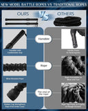 Ropeless Battle Ropes for Home Gym, Cordless Exerciser Rope, Heavy Duty Weighted Wireless Battle Ropes, Exercise Equipment for H