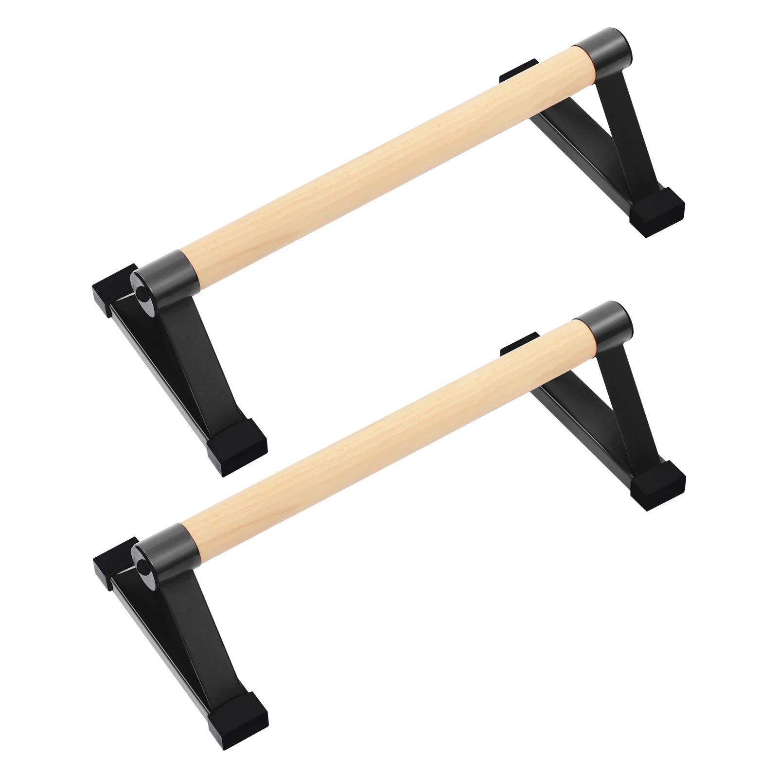50cm Red Triangle Push Up Bars, Beech Wood+Steel Handstand Bars 400kg Load Capacity Calisthenics Pushup Stands Freestanding