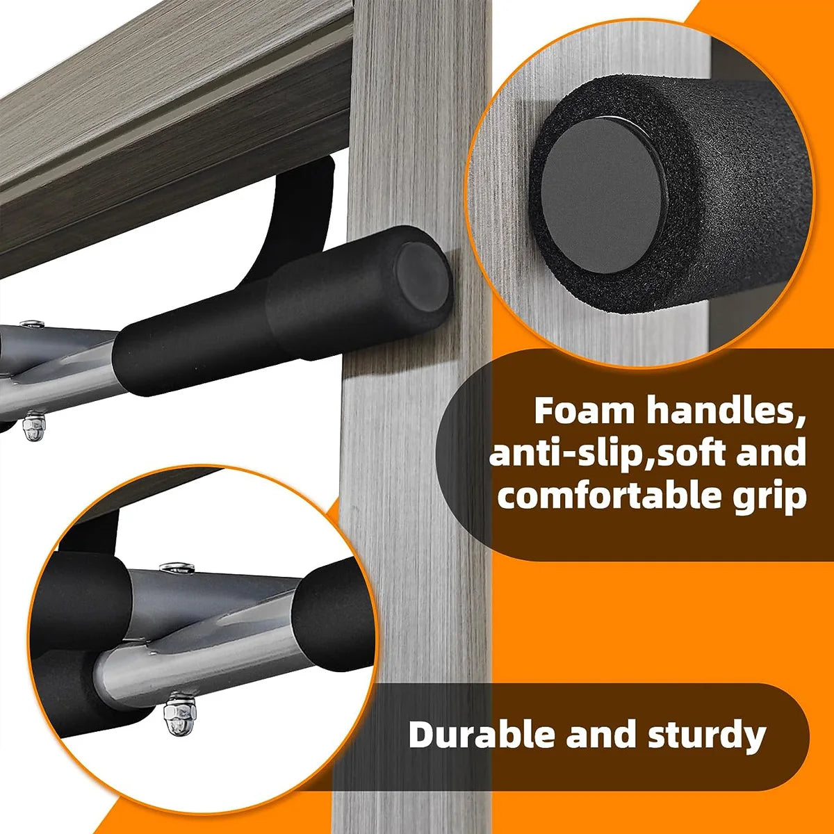 Indoor Horizontal Bar Pull-Up Device Fitness Equipment Punch-Free Parallel Bars Door Frame Pull-Up Bar for Sports Training