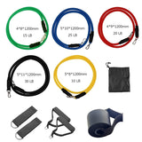 11pcs TPE Resistance Bands Set, Resistance Bands With Door Anchor, Handles, Carry Bag, Legs Ankle Strap, Home Gym Exercise Bands