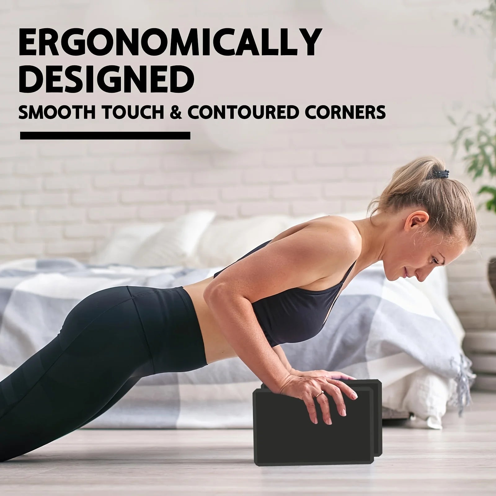 2PCS Gym Foam Brick Training Exercise Fitness Equipment Dance Yoga Auxiliary Tool Stretching Body Shaping EVA Yoga Blocks