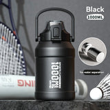 Thermos Water Bottle With Straw Handle Cup 316 Stainless Steel Flask Large Capacity Vacuum Insulated Tumbler