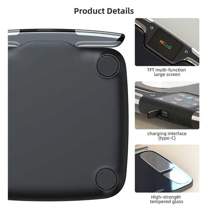 Smart Digital Body Weight Scale FSA or HSA elegible 8 Electrodes 56+Metrics -Rechargeable- WiFi & Bluetooth - Full Body Analysis