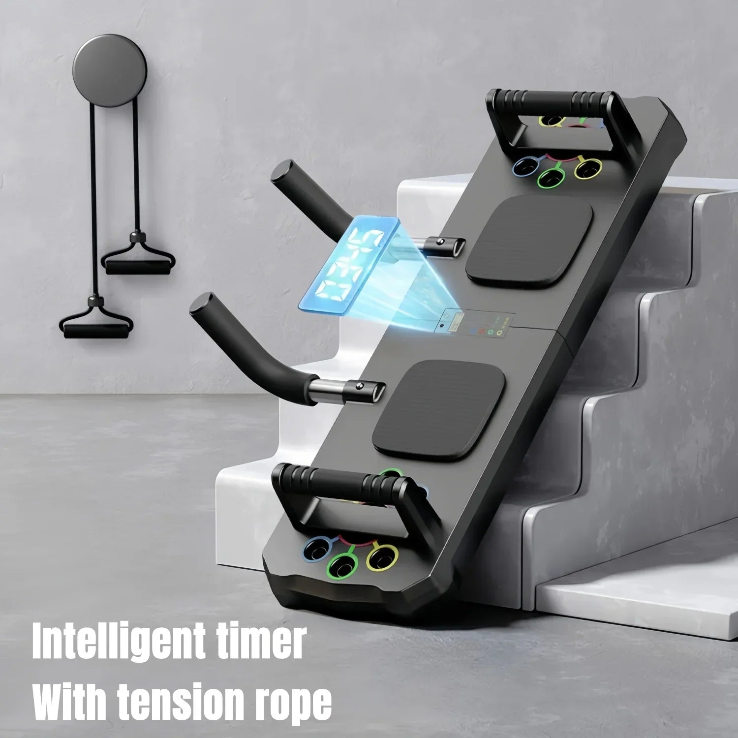 1 Set Non-Slip Push Ups Board, Intelligent Timing and Counting, Push Up Rack, Exercise Arm Chest Muscle Stand,Fitness Equipment