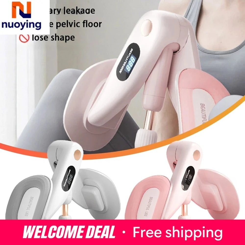 Thigh Master Pelvic Floor Trainer Adjustable Resistance with Counter Kegel Exercises Device Muscle Trainer for Women Home Gym
