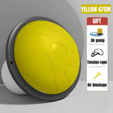 47cm/58cm Yoga Balance Ball Strong Half Home Gym Fitness Ball Explosion-Proof Pilates Fitball Wave Speed Ball