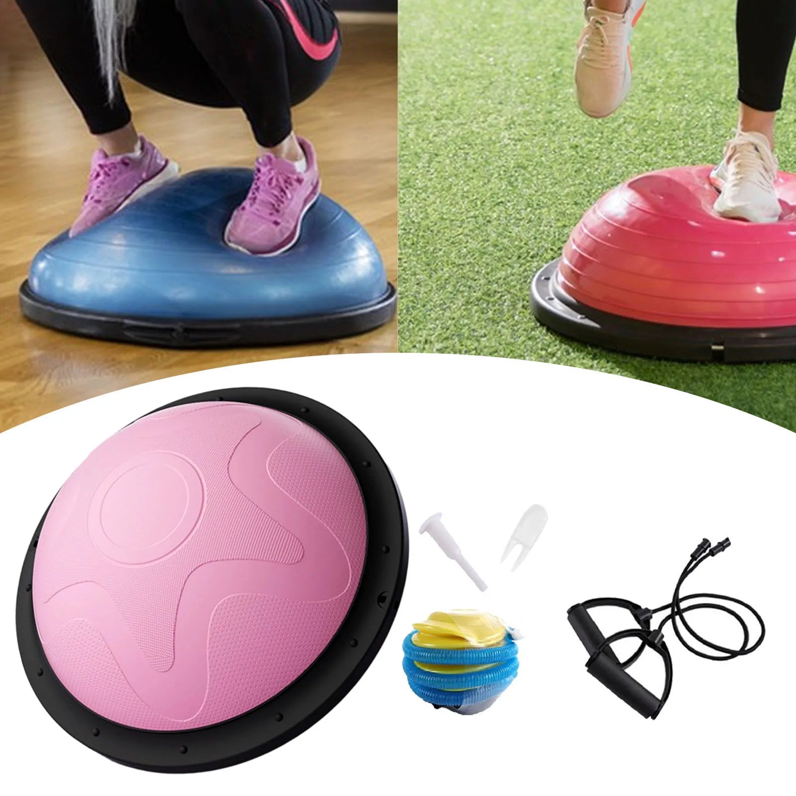 Balance Ball Trainer Multipurpose Half Ball Balancing Core Exercise Equipment for Home Gym Planks Exercise Fitness Training