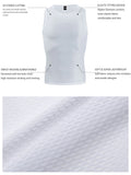 Cycling Base Layer Reflective Underwear White Jersey Sport Vest Men Undershirt Quick Dry Elastici Road Bike