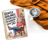 Yoga Notebook For Elderly Chair Design Paper Spiral Binding Portable For Yoga Classes Daily Notes Health Tracking Journals