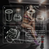 550ml 3 Layer Shaker Bottle Protein Mixing Shake Cup Sports Fitness Water Cup Scaled Plastic Water Bottles with Medicine Box Hot