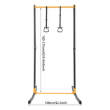 Portable Adjustable Pull Up Bar, Heavy Duty Pull Up Station with 400kg Load Capacity, Free Standing Pull Up Bar for Home Gym, Height Adjustable 160-215cm 11 Levels, Steel Construction, for Living Room Bedroom Balcony, Black Y