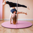 Pole dance mat, 5 cm thick round plastic mat for pole dance exercises, gymnastics, yoga, pink