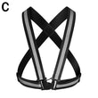 Cycling Reflective Strip Safety Vest Adjustable Highly Elastic Electric Scooter Reflective Vest For Running Jogging Fishing