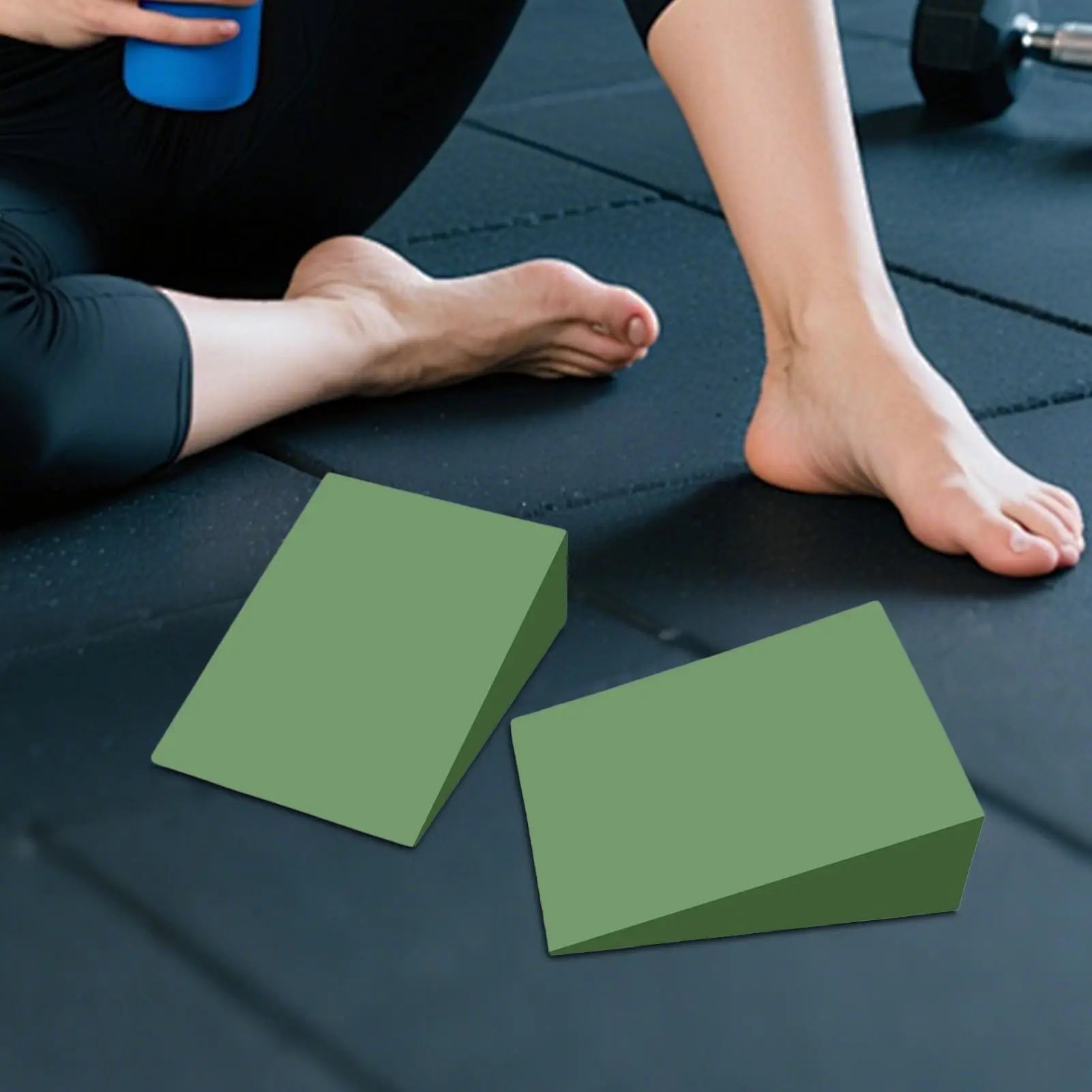 Yoga Wedge Block 2PCS EVA Foam Lightweight Supportive Squat Wedges for Pilates Plank Fitness Foot Rehab Balance Strength Trainin