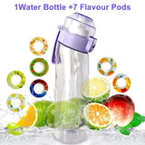 650ML Sports Air Water Bottle BPA Free, Fruit Scent Pods Air Flavor Caps,Leak Proof Sports Water Cup for Outdoor Running Gym