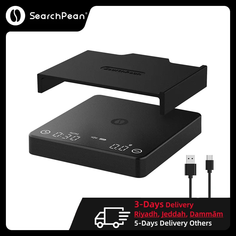 SearchPean/SongBean Tiny2S/Tiny3C Espresso Coffee Kitchen Scale Mini Smart Timer USB 2kg/0.1g Send Pad Man Woman Gift
