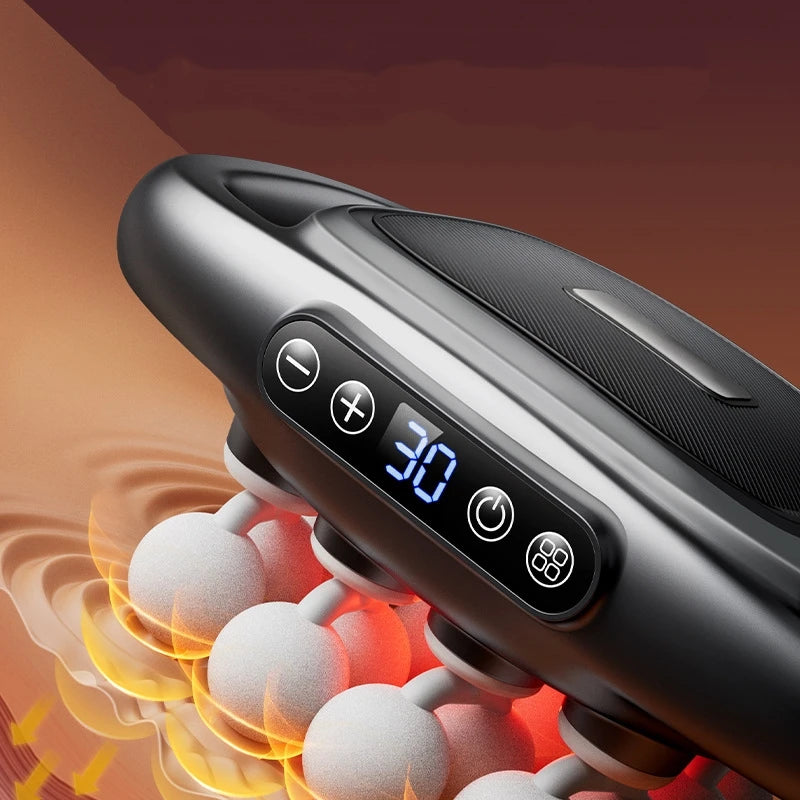 Deep Tissue Percussion Massage Gun Set with 30 Intensities Quiet Muscle Massager for Back Shoulders Legs Pain Relief
