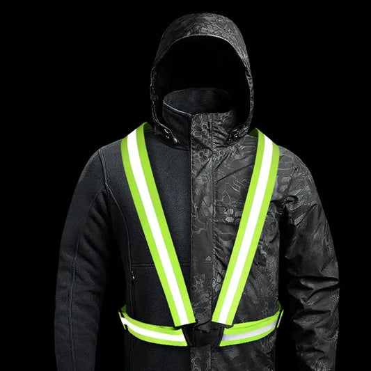 Cycling Reflective Strip Safety Vest Adjustable Highly Elastic Electric Scooter Reflective Vest For Running Jogging Fishing