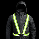 Cycling Reflective Strip Safety Vest Adjustable Highly Elastic Electric Scooter Reflective Vest For Running Jogging Fishing