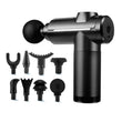 Portable Black Percussion Gun, Deep Muscle Relaxation Electric Massage Gun, Deep Tissue Muscle Relief Massager, 8 Massage Heads