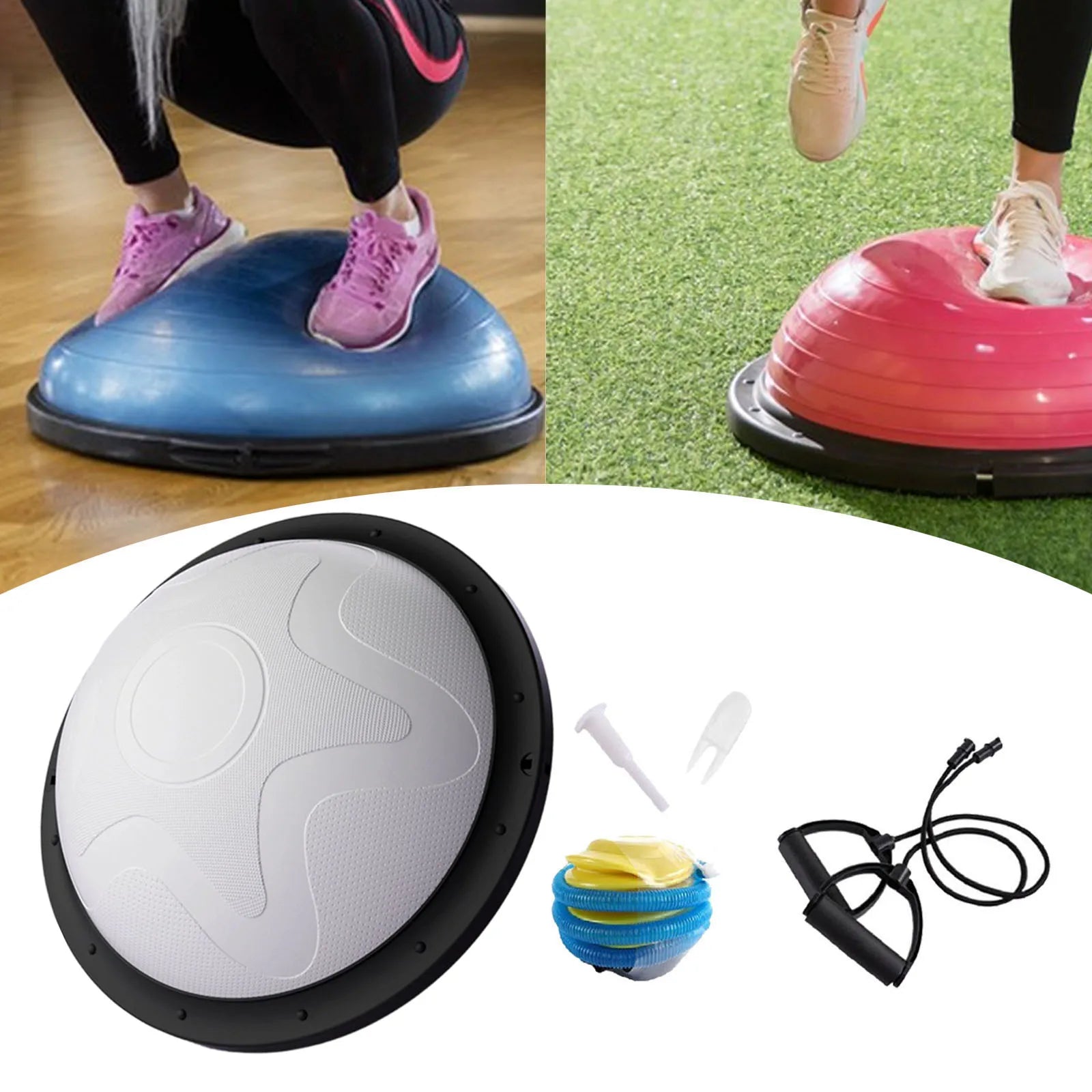 Balance Ball Trainer Multipurpose Half Ball Balancing Core Exercise Equipment for Home Gym Planks Exercise Fitness Training