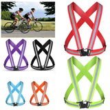 Cycling Reflective Strip Safety Vest Adjustable Highly Elastic Electric Scooter Reflective Vest For Running Jogging Fishing