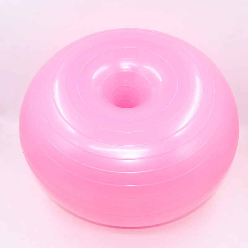 Donut Yoga Ball Balance Ball Pilates Accessories Home Fitness Equipment Rehabilitation Exercise Thicken Inflate Yoga Ball 50cm