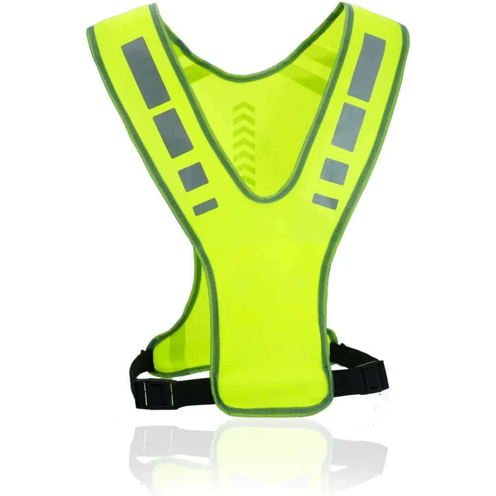 Reflective Running Vest Safety Security Vest Gear with Pocket for Men Kids Work clothes Men for Walking Running Cycling Jogging