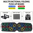 Portable Multifunctional Push-up Board Set With Handles Foldable Fitness Equipment For Chest Abdomen Arms And Back Training