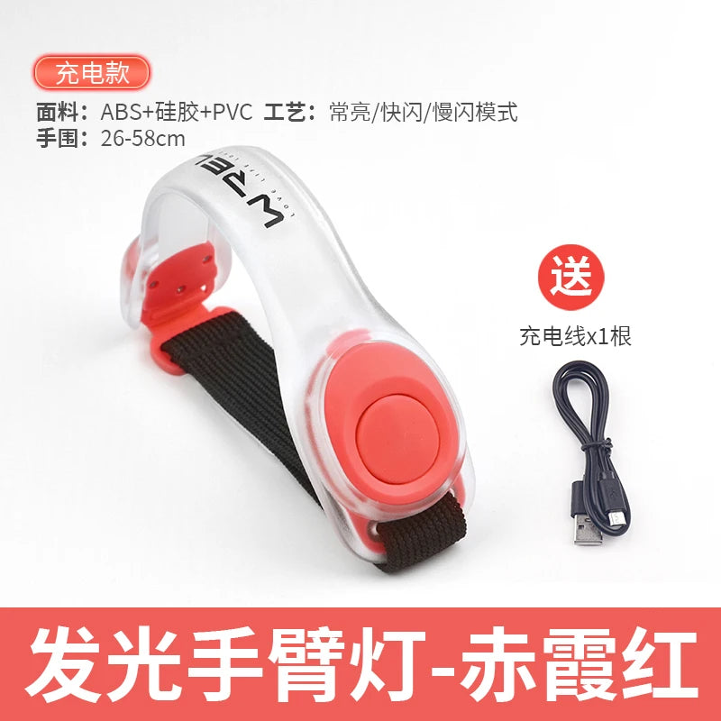 WRELS LED Light Up Armband Running Arm Belt Glow Sports Bracelet Outdoor Night for Running Walking Cycling Concert Roller Skates