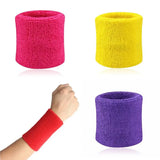 2Pcs Wrist Sweatband Tennis Sports Wristband Volleyball Gym Elastic Brace Support Sweat Band Towel Bracelet Quick Dry Sweatband