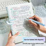 A4/A5/B5 Removable Spiral Notebook 60 Sheets Underline/Blank Loose Leaf Journal Macaron Binder for Students
