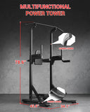 Heavy Duty Power Tower Pull Up Bar Free-Standing Dip Station 200KG Home Gym Multi-Function Strength Training Fitness Equipment