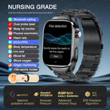 New ECG Smart Watch Men Women, Health Diagnosis, Organ Monitoring, Body Analysis, Blood Pressure, Blood Oxygen, Blood Fat, Uric Acid, Temperature Monitor, Bluetooth Call, Waterproof Fitness Tracker, Sports Smartwatch