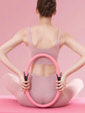 Pilates Ring Fitness Ring with Non Slip Handles Fitness Circle Flexible Resistance Exercise Equipment for Thighs Abs and Legs