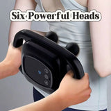 6 Heads Massage Gun Digital Display Professional Deep Tissue Muscle Massager Full Body Relief Soreness Relaxation Fascia Gun
