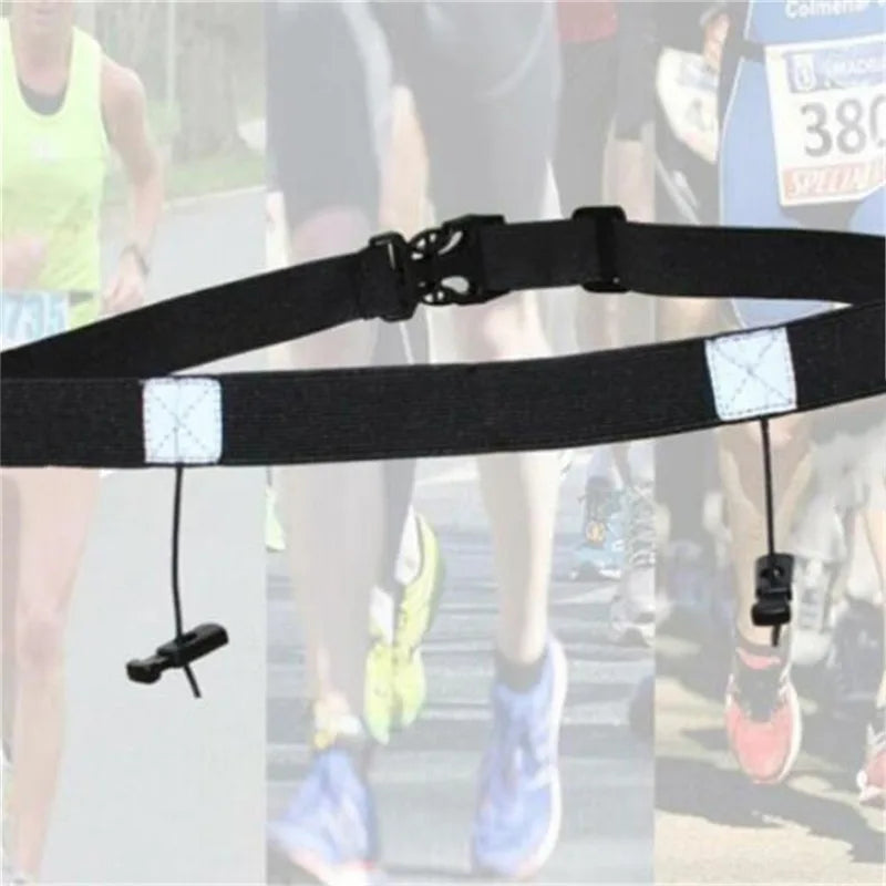 Running Race Waist Pack Number Belt Bib Holder For Triathlon Marathon Cycling Motor With 6 Gel Loops Fitness Sport Accessories