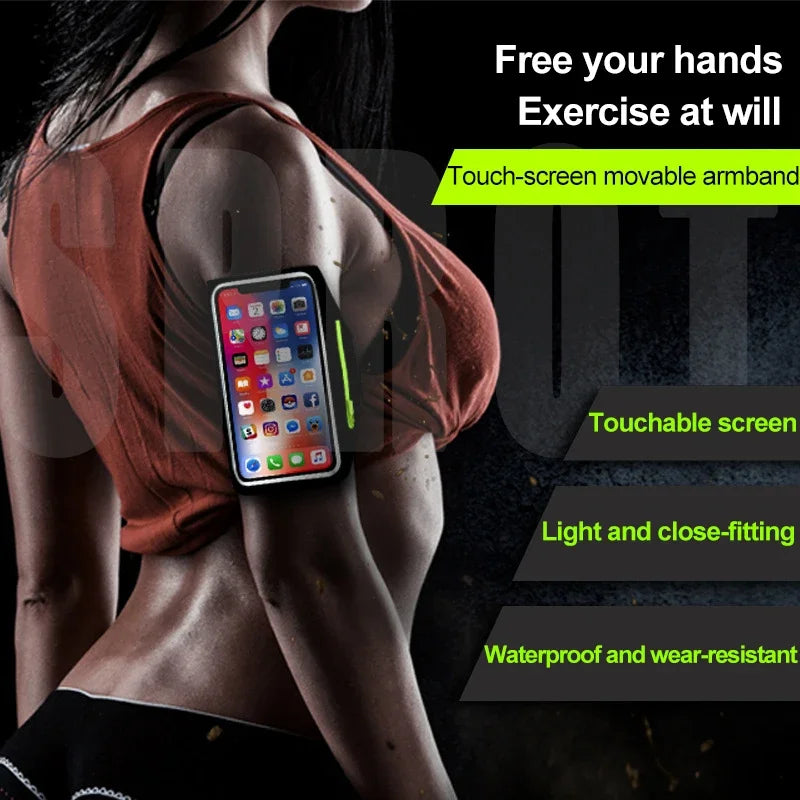 Running Armband for iPhone 17 16 15 14 13 Samsung S26 S25 S24 S23 with Card Slot Key Pockets Sports Arm Bands Cell Phone Holder