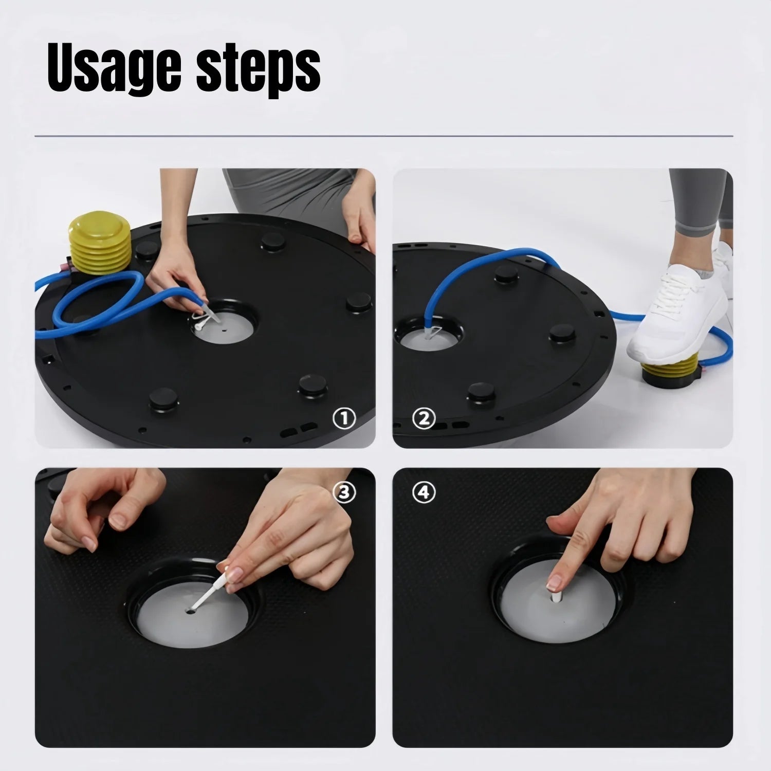 47cm/58cm Yoga Balance Ball Strong Half Home Gym Fitness Ball Explosion-Proof Pilates Fitball Wave Speed Ball