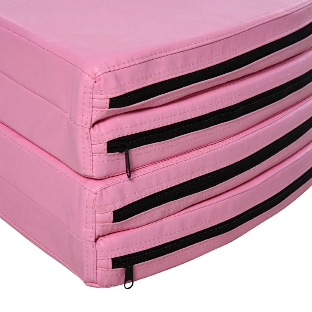 Pole dance mat, 5 cm thick round plastic mat for pole dance exercises, gymnastics, yoga, pink